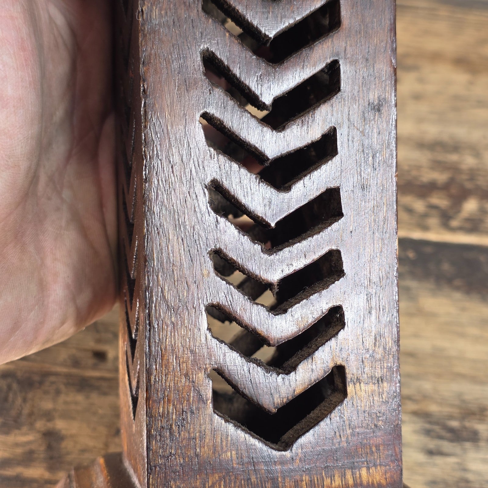 Handcrafted in India | Rustic Wooden Candle Holder