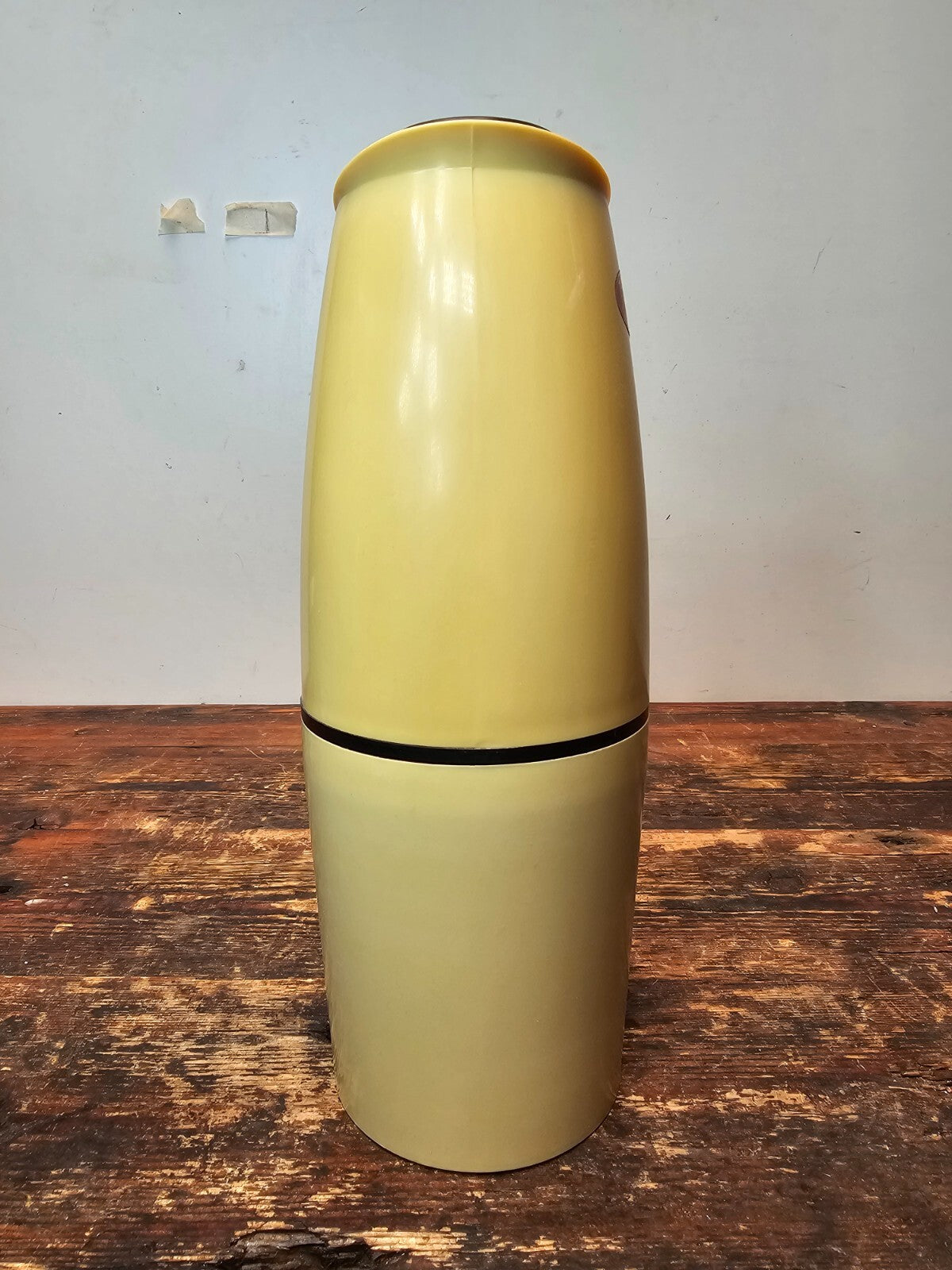 Thermos Vacuum Jag Flask 58Q Black & Yellow Made In England 1950's