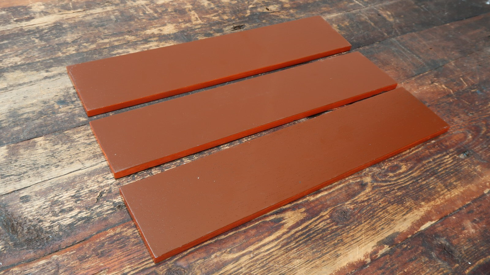 Rectangular Lacquer Dishes Plates Made In Japan 15.5" x 3.25" (Set of 3)