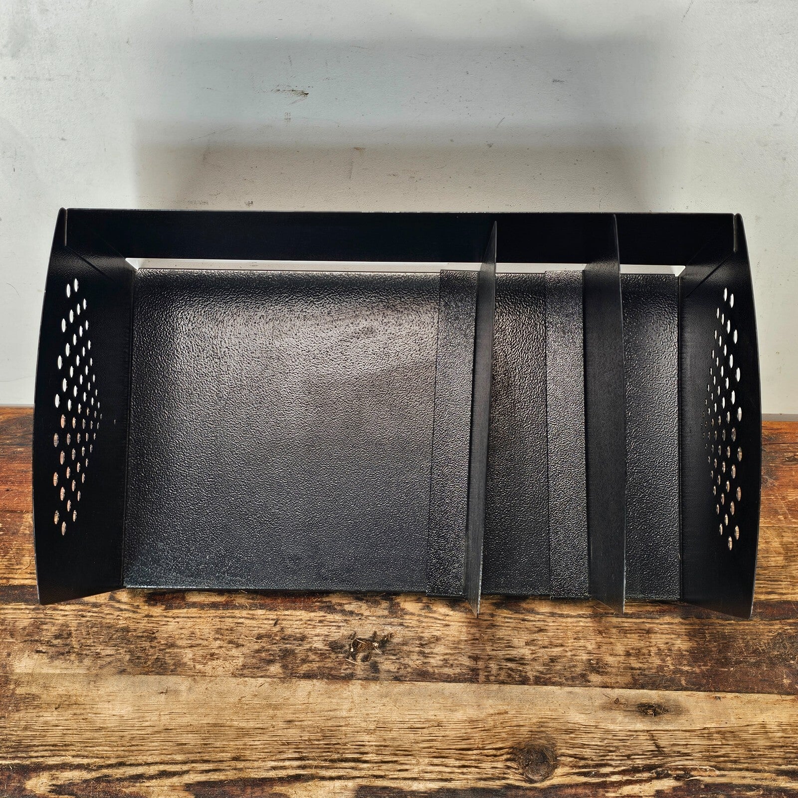 Vintage Black Metal Desk Organizer