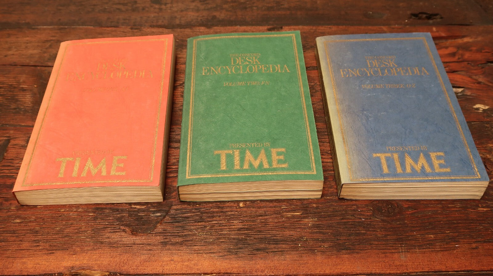 The Concord Desk Encyclopedia Boxed Set Presented by TIME, 1982, 3 Volumes A-Z