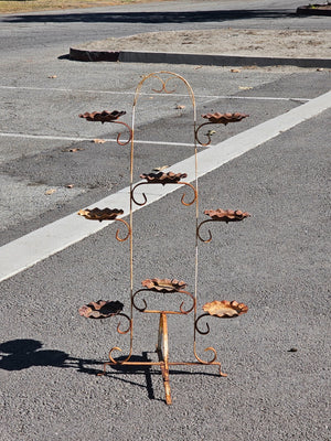 Vintage Rusty Multi Pot Stand 8-Plant Holder Stand 38"H