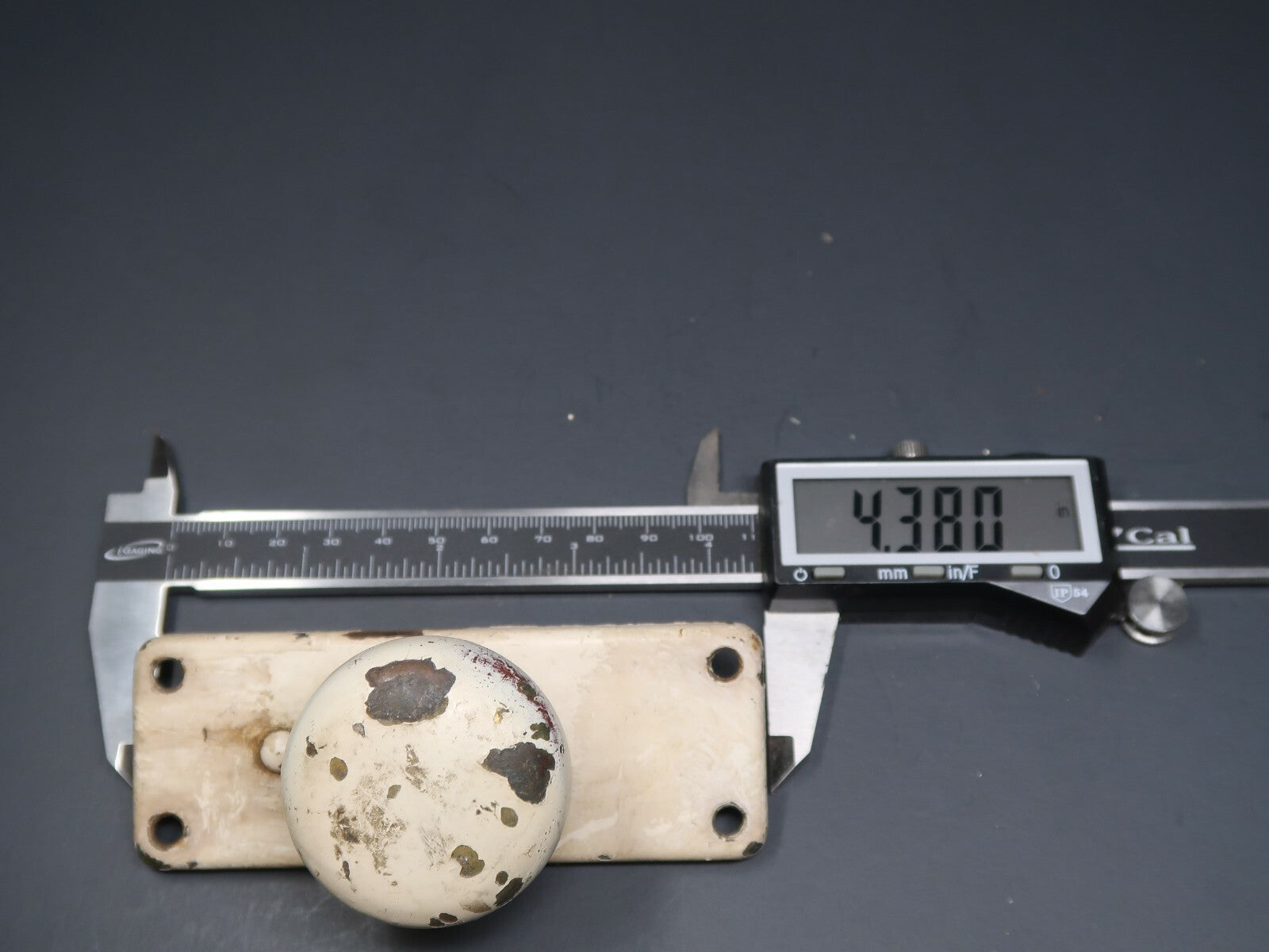 Antique Window Sash Lock Latch Hardware Knob Shabby Chic White (B)