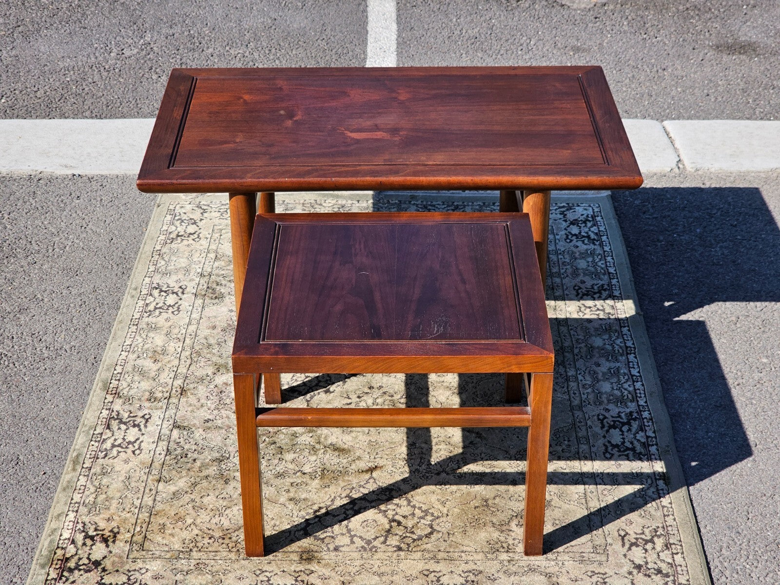 Drexel Heritage Ming Nesting Tables Asian Style Side Tables 32"L x 20"W x 15"H