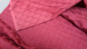 F. Schumacher Co. Vintage Shell Pattern Fabric Burgandy 55" w x 6 ft