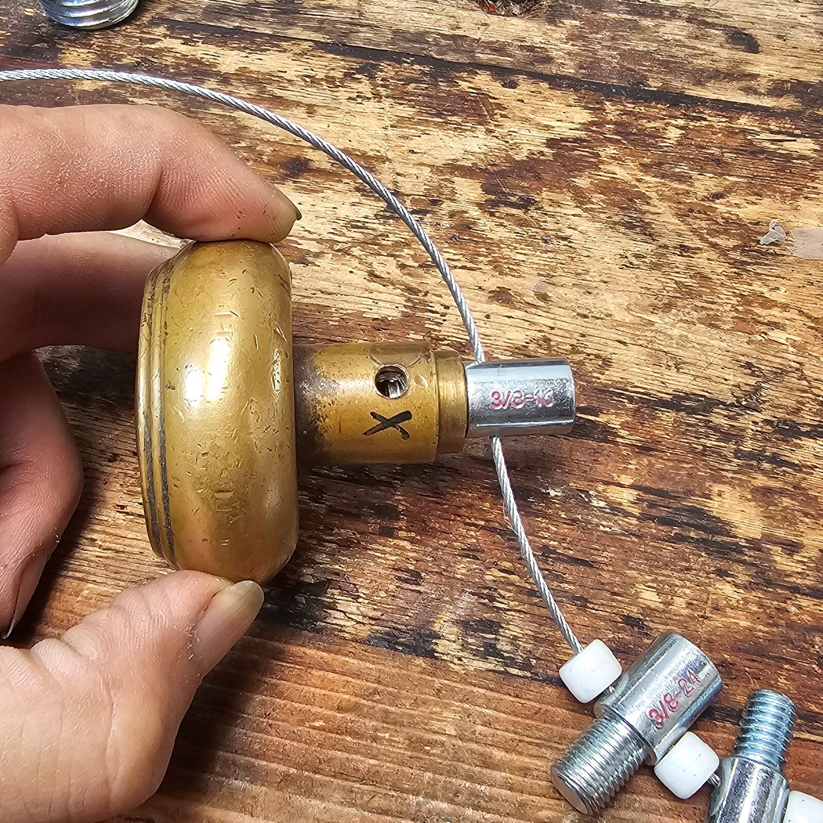 Antique Single Door Knob Solid Brass
