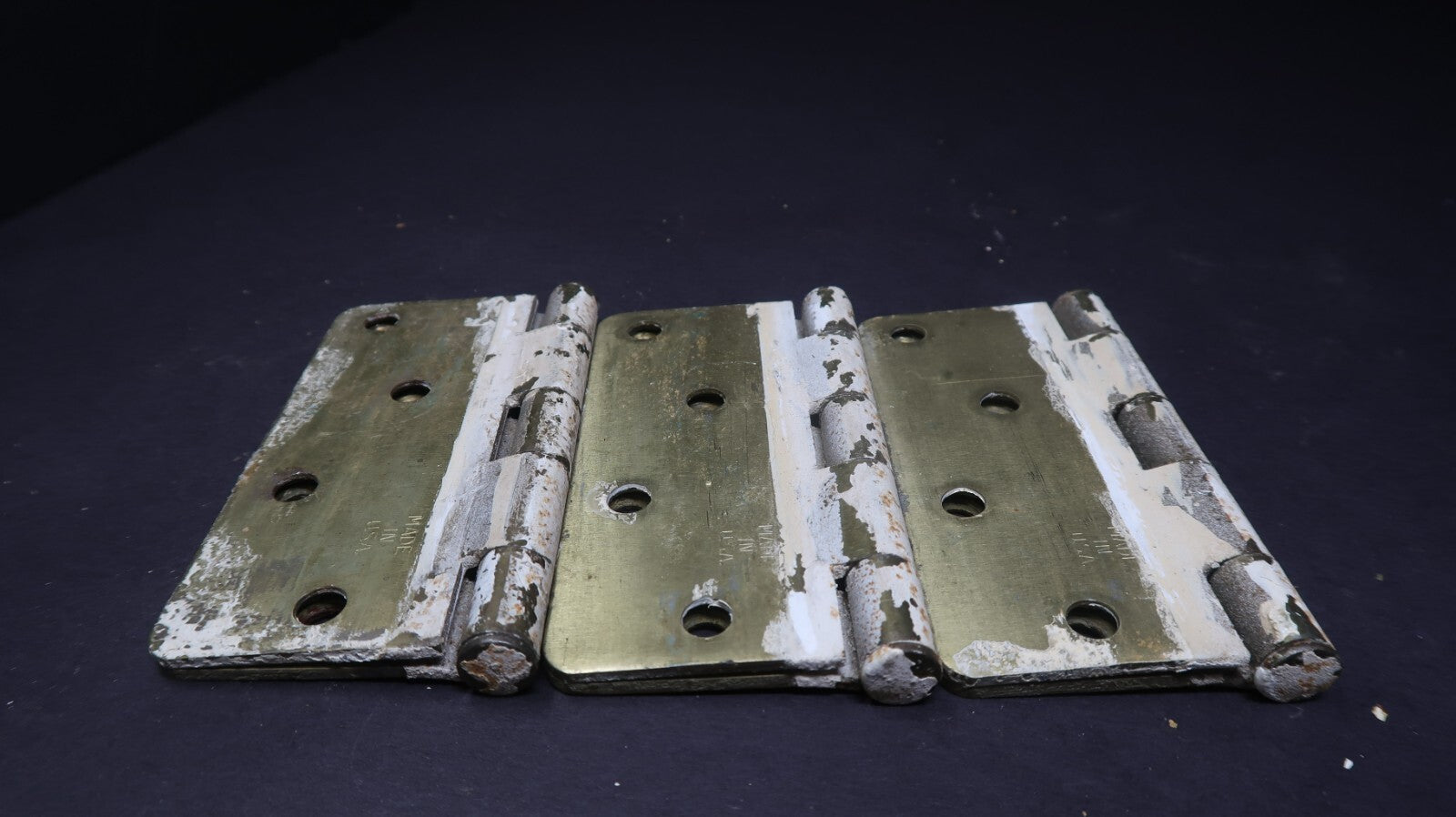 Set of 3 Vintage Door Hinges 4" x 4"