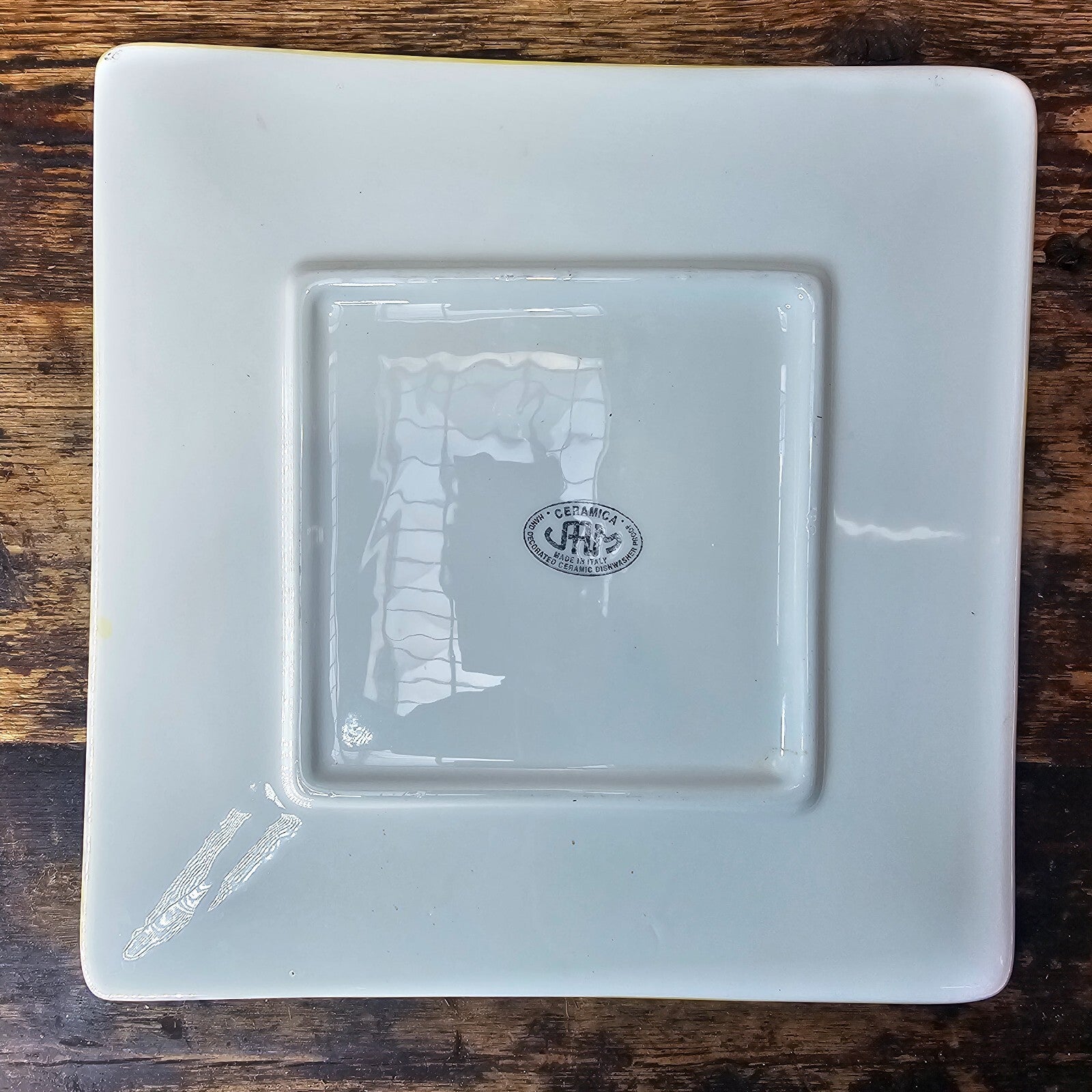 Crate & Barrel Ceramica ARM Square Serving Platter Made In Italy 11.5" x 11.5"