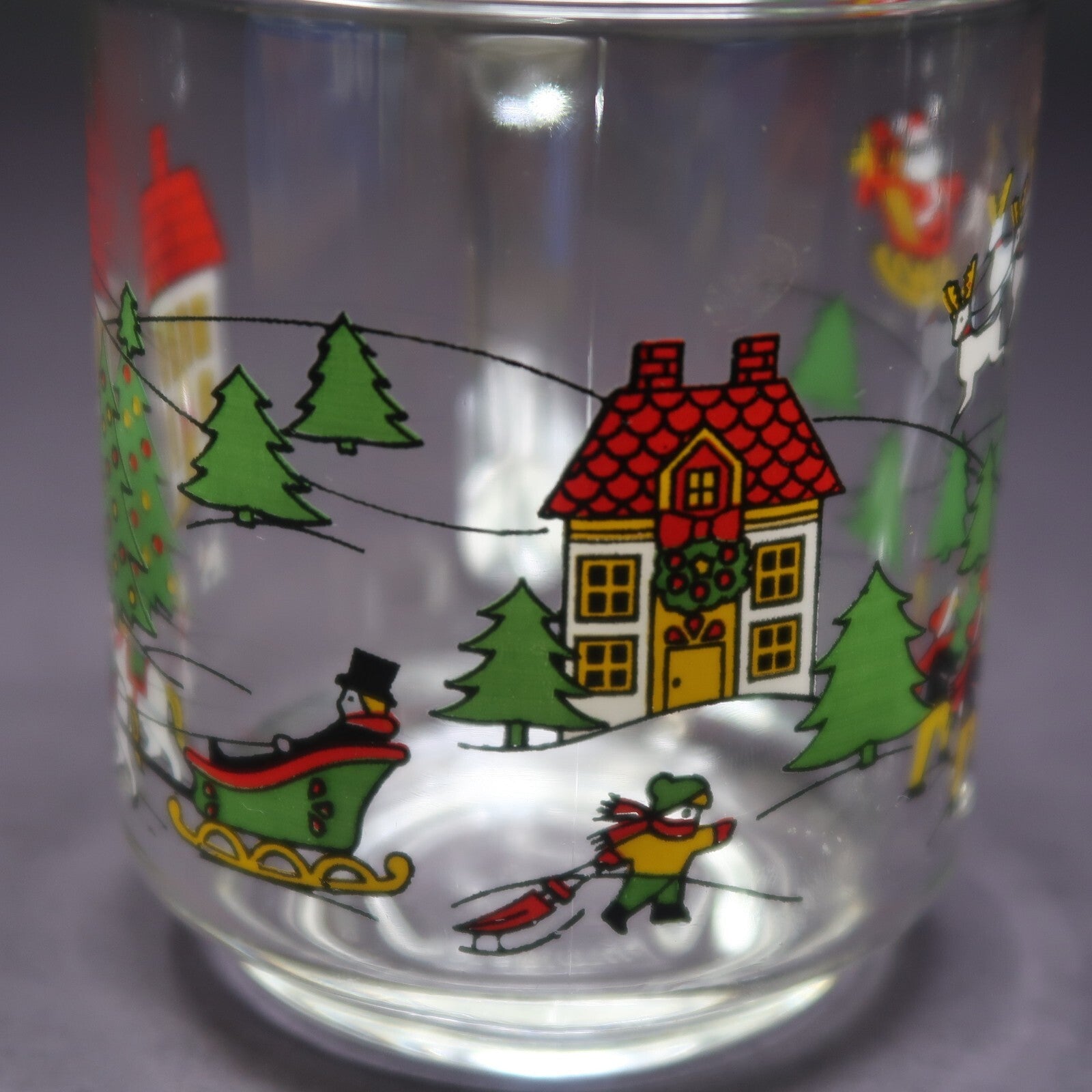 Set of 3 Luminarc Christmas glass Mugs