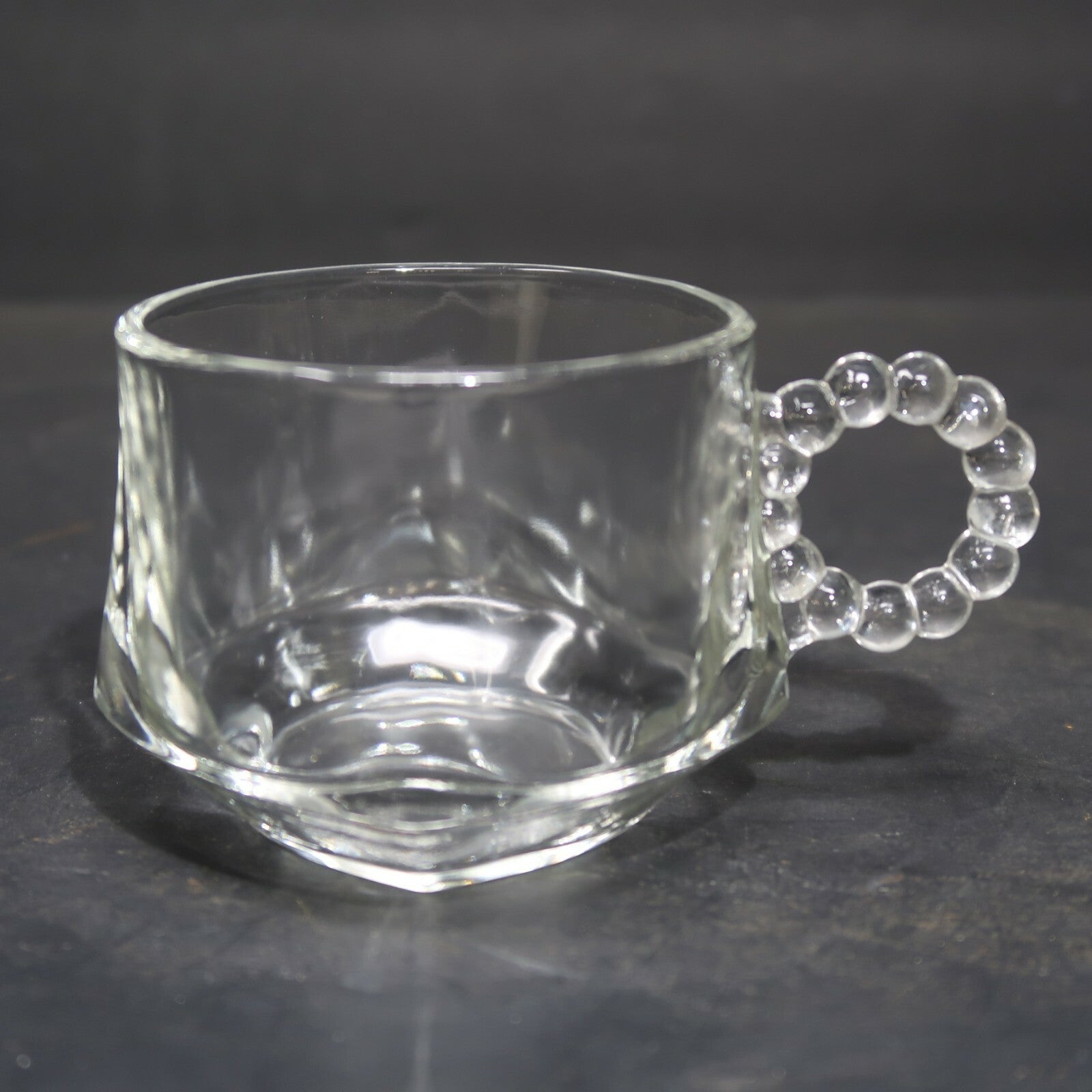 Vintage Hazel Atlas Orchard Crystal Snack Set (Cup & Plate)