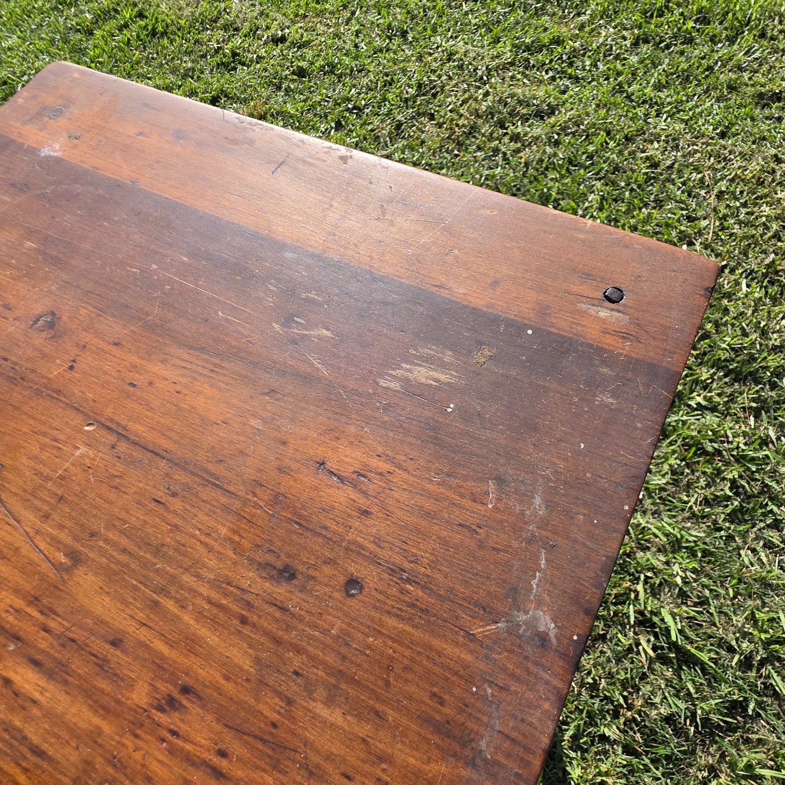 Antique New England Cherry One-Drawer Work Table c.1820s Original Mushroom Knob