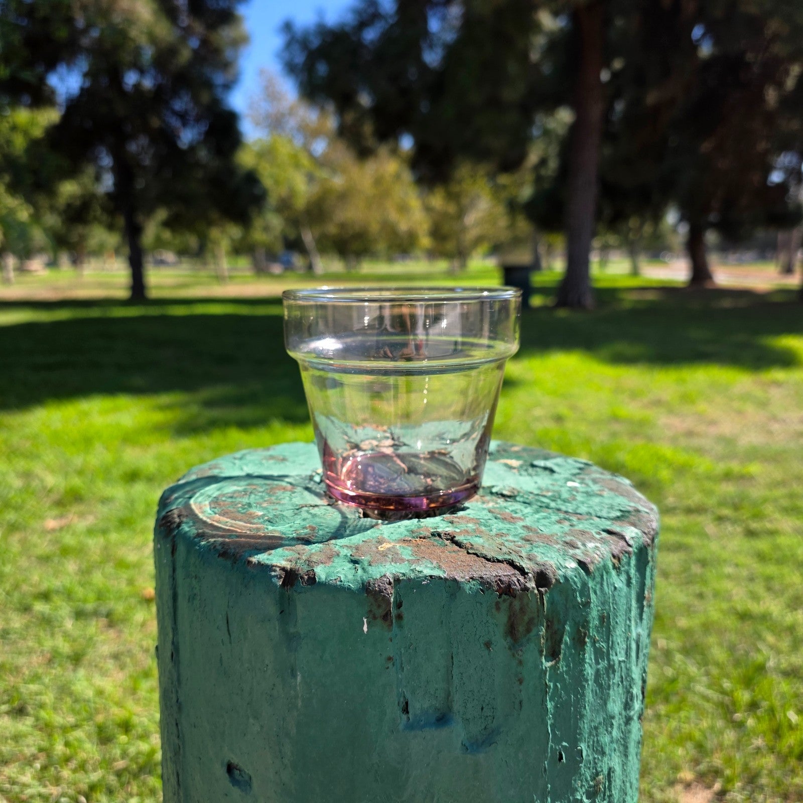 Vintage Light Pink Glass Tumbler / Small Planter Cup