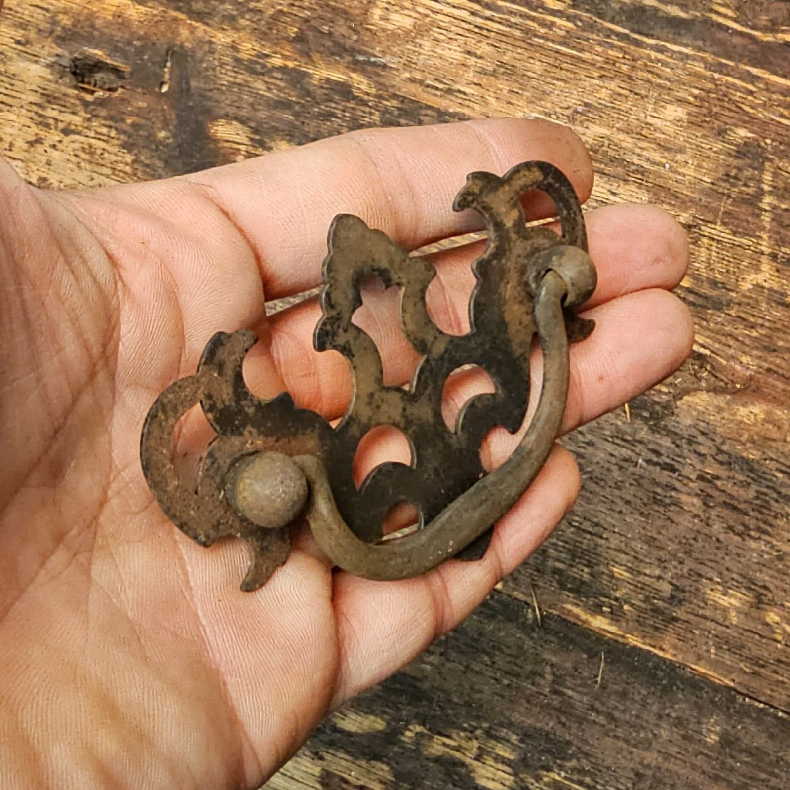Set of 2 Vintage Rustic Drawer Pulls (D)