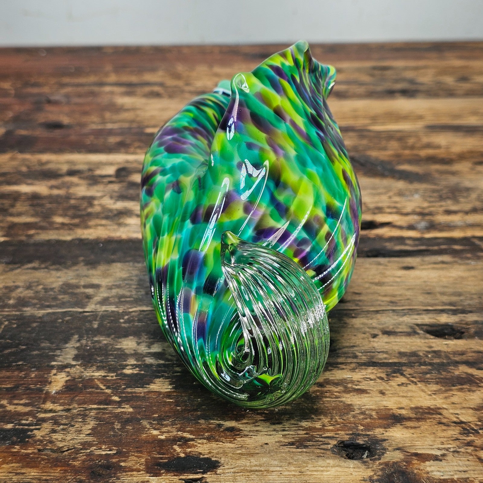 David Smith Blowing Sands Studio Art Glass Conch Shell Sculpture