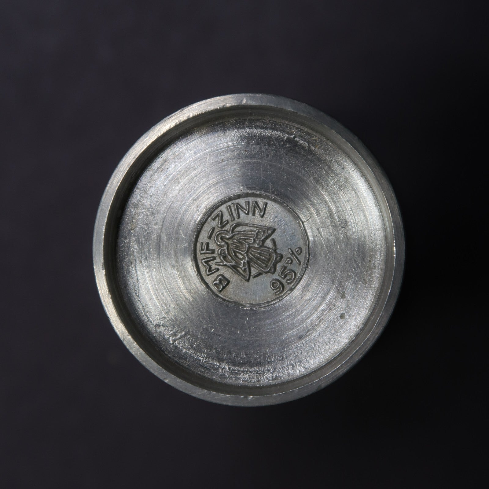 German BMF ZINN 95% Pewter Shot Glass Oktoberfest H 2"