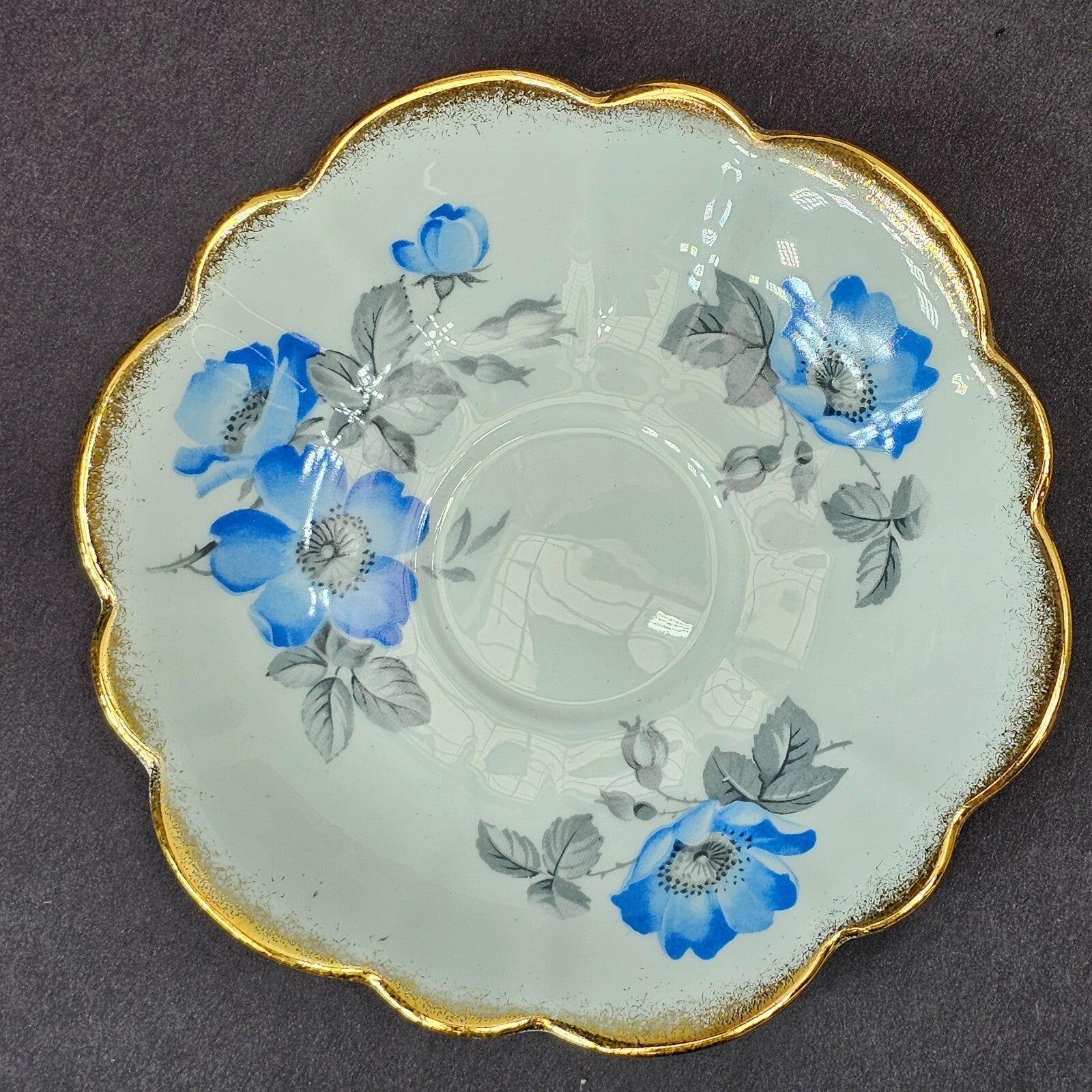Vintage Taylor and Kent Gold Trim Teacup & Saucer Set From England