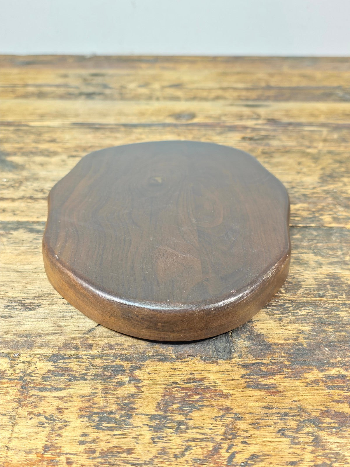 Vintage Wooden Display Stand / Base – Walnut Finish 9.5" x 6.5"