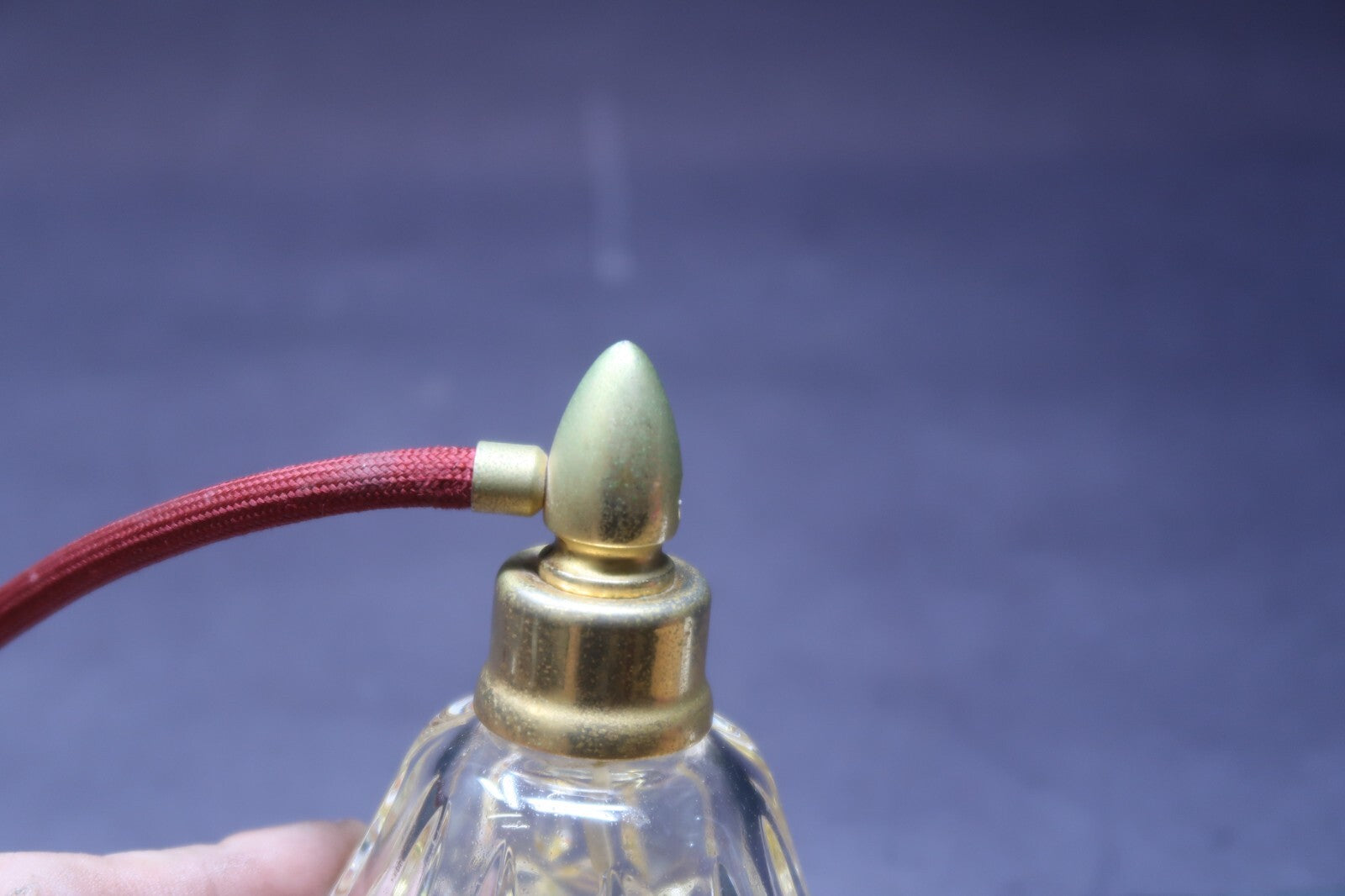 Waterford  Lismore Crystal Perfume Atomizer Bottle with Bulb & Tassel (AS-IS)