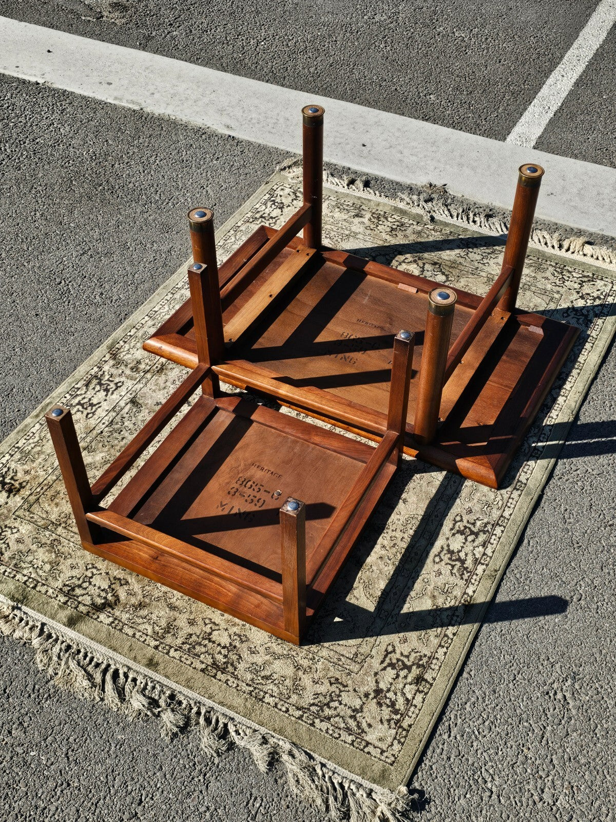 Drexel Heritage Ming Nesting Tables Asian Style Side Tables 32"L x 20"W x 15"H