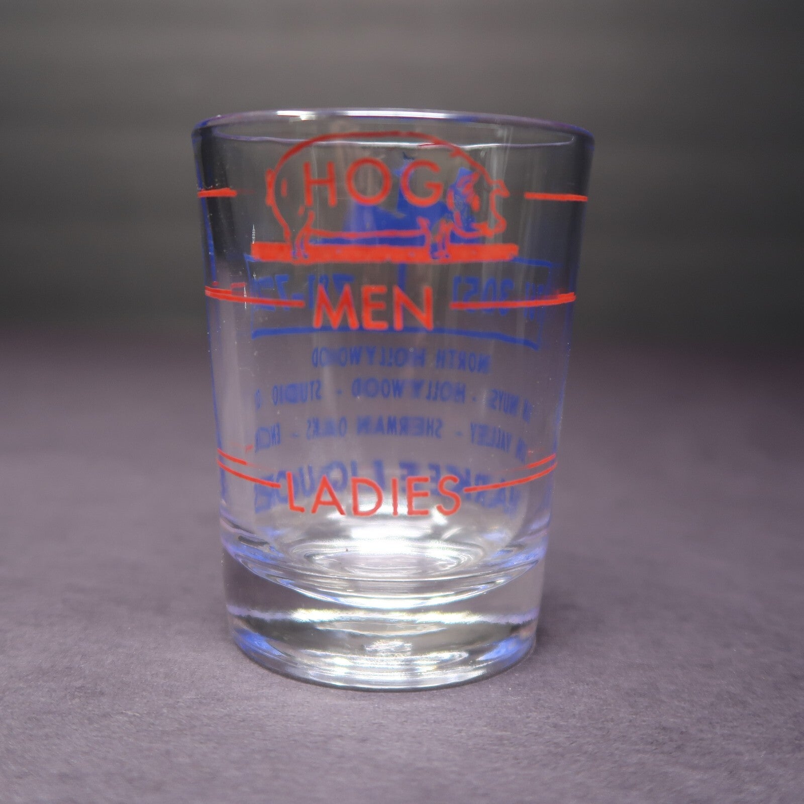 Markee Liquors North Hollywood, CA  Federal Glass Shot Glass H 3"