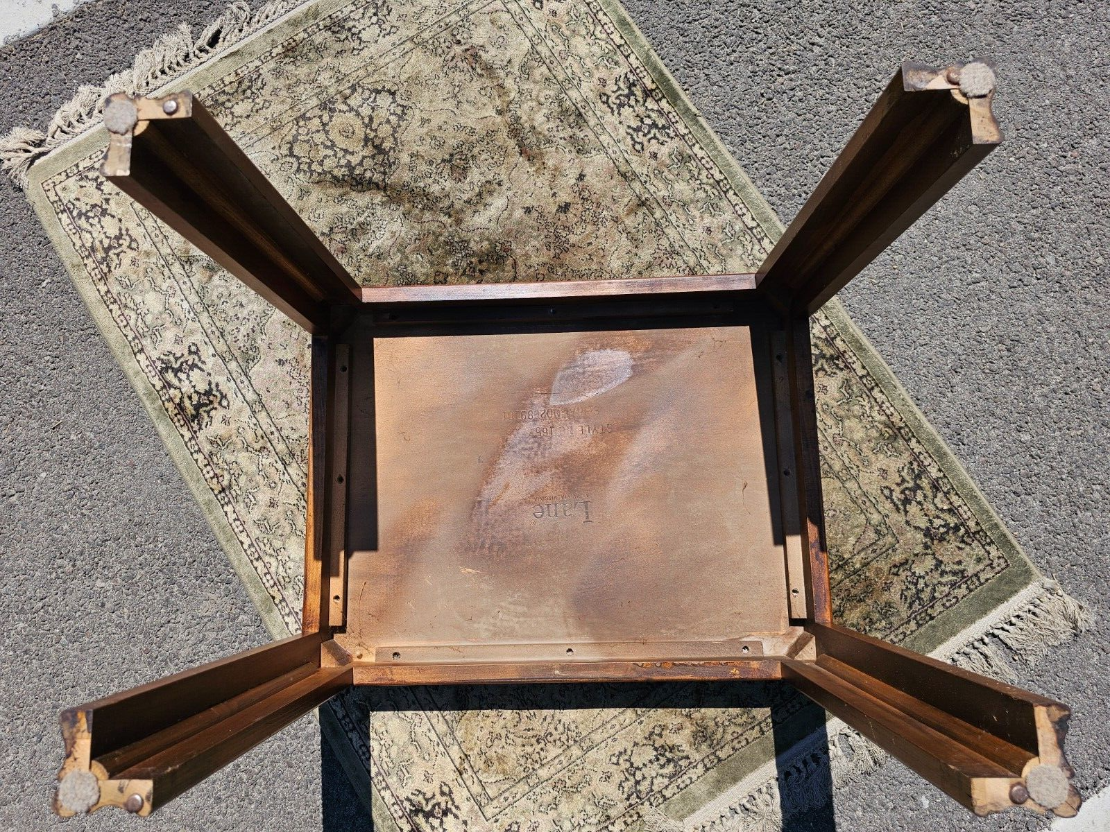 Altavista Lane Burled Walnut Rustic End Side Table 1950's