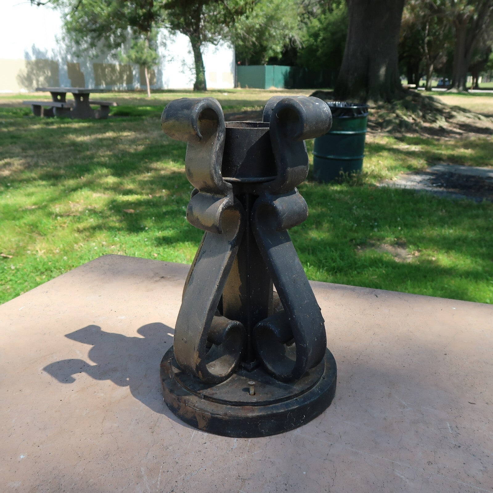 Iron Garden Candle Holder 8" x 8" x H 12.5" (12 lb.)
