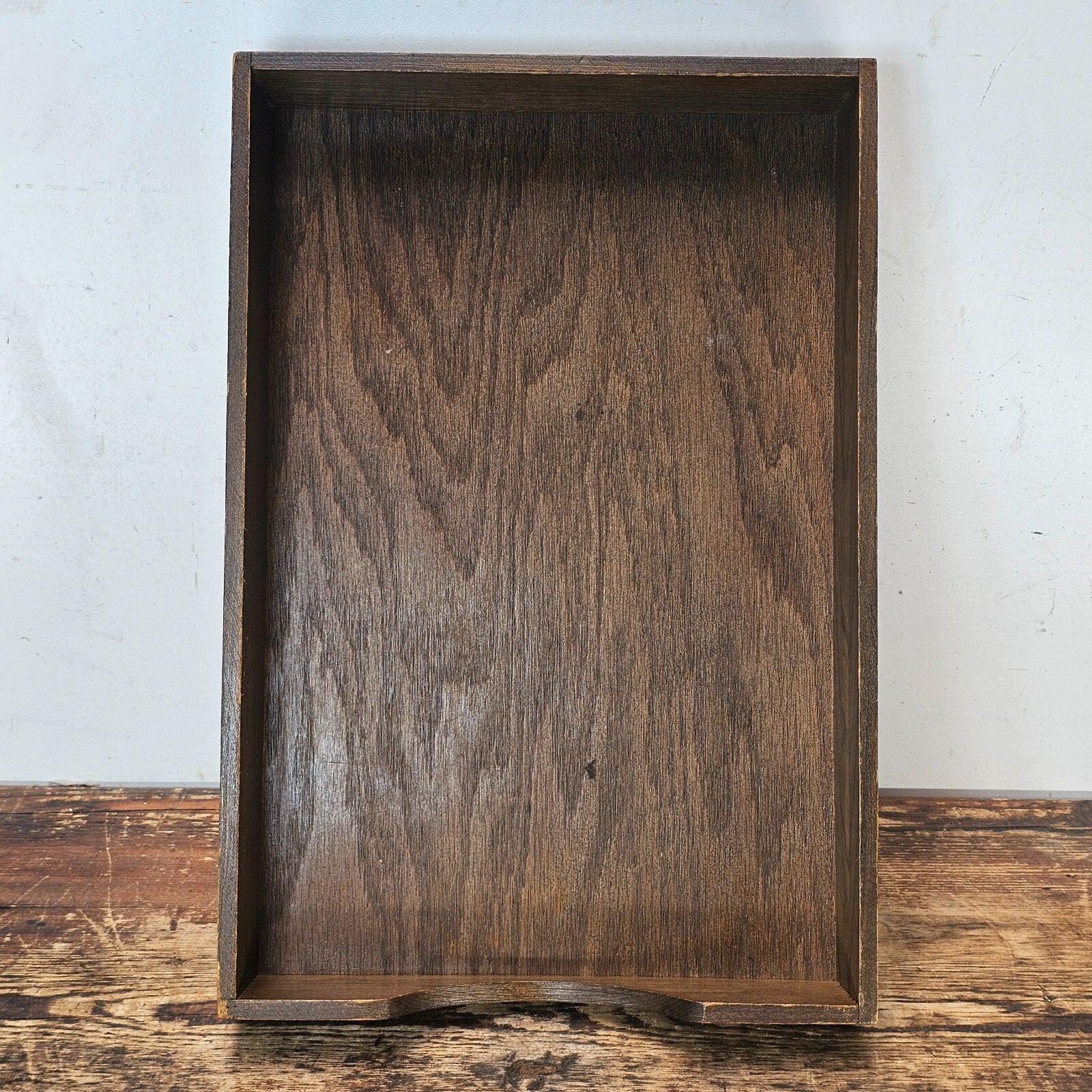 Vintage Hedges Files "The Line" No. 1722 Oak Wood Paper Tray