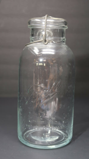 Vintage Ball IDEAL Glass Canning Jar Wire Bail No.9 H10"