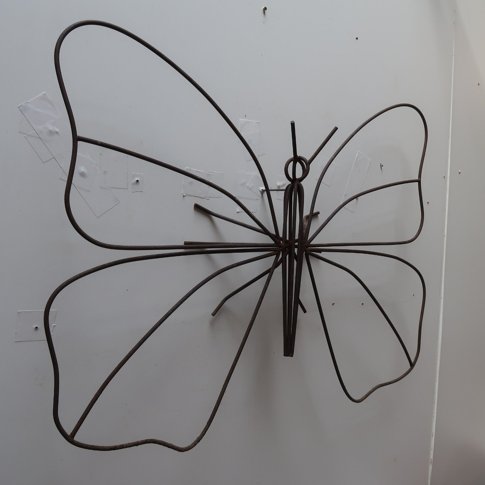 Large Wire Metal Butterfly Yard Garden Decor Outdoor Lawn Wall Art W 34" x H 26"