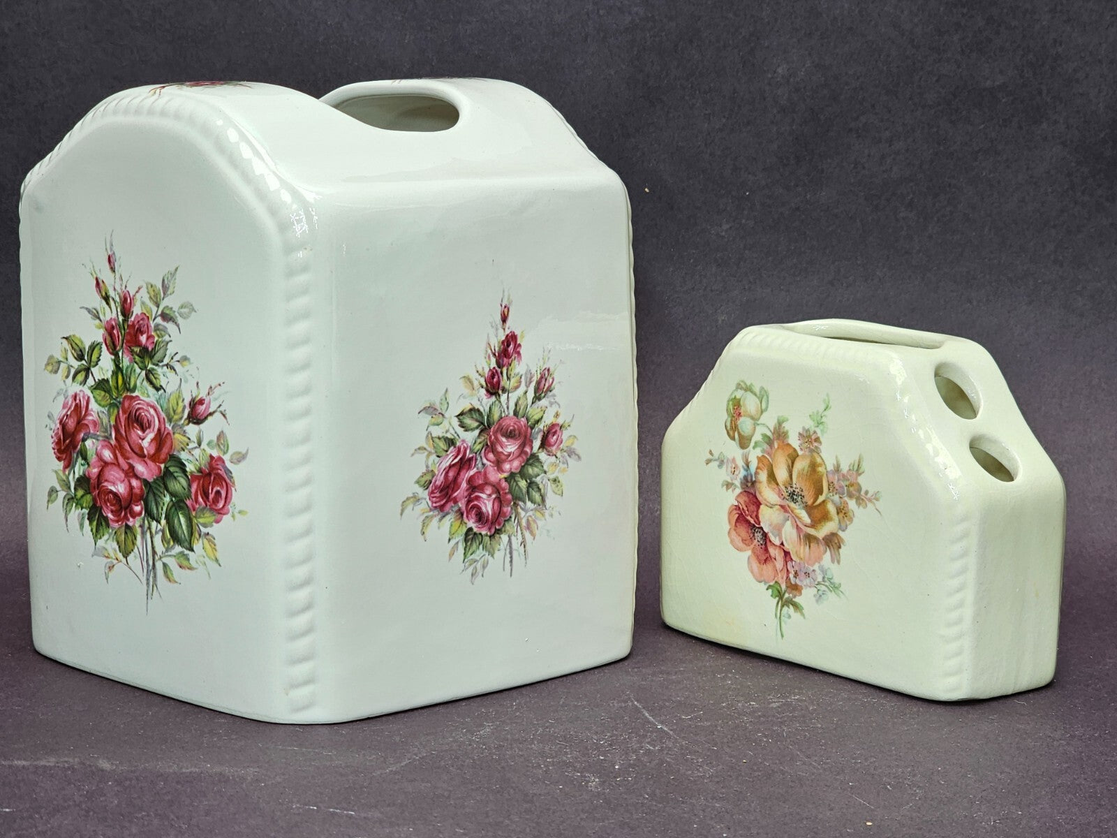Set of 3 VB Athena California / Soap Dish / Toothbrush Holder / Tissue Box Cover