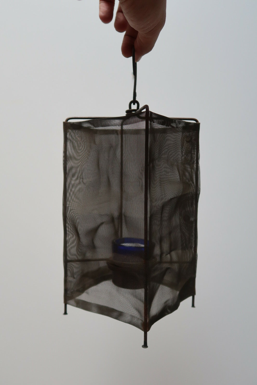 Rustic Metal Mesh Candle Holder Table Top Hanging 5" x 5" x H 9"