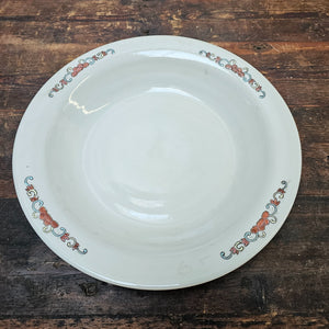 Antique Chinese Ceramic Planter Saucer Blanc de China Marked JIAQUING 14" Dia