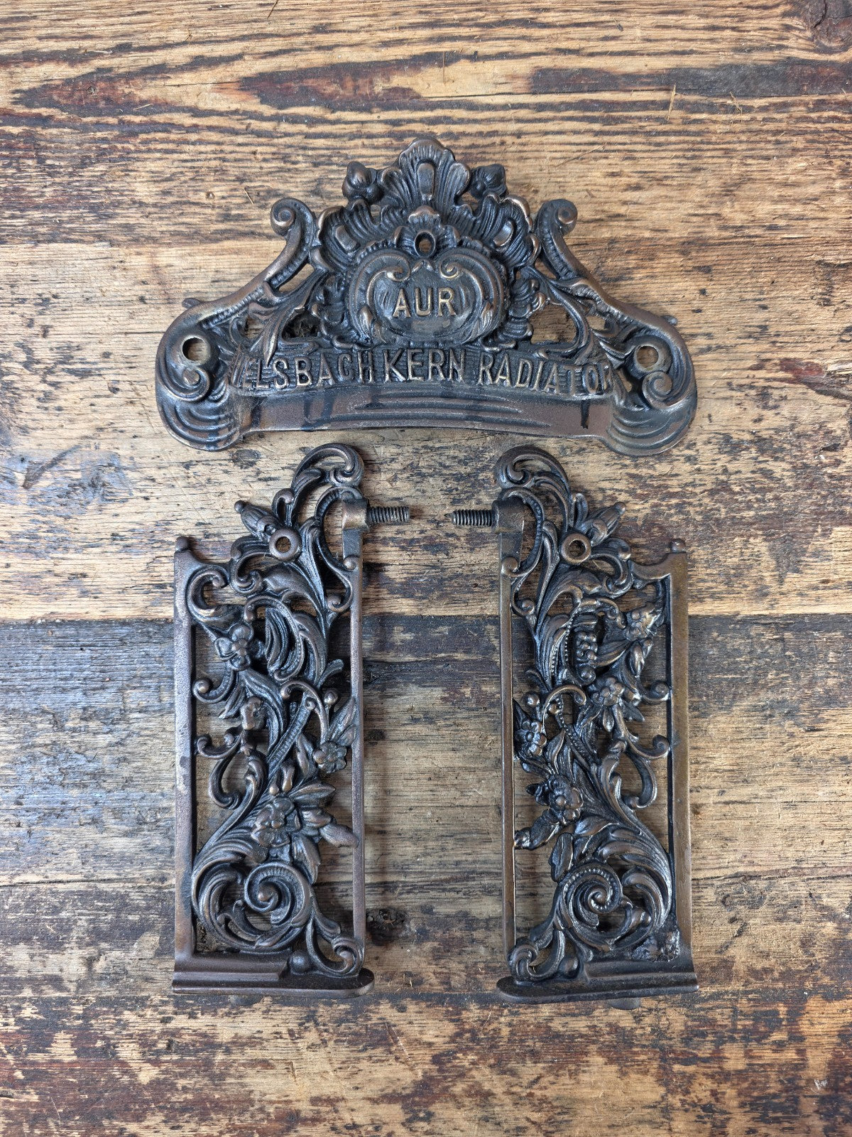 Antique Welsbach "Kern Radiator" Ornate Cast Iron Gas Heater (c.1895–1915)