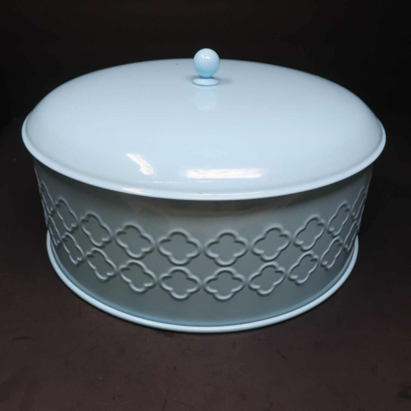 Metal Food Cover Sky Blue Cake Cover 11.5" x 11.5" x H 6.5"