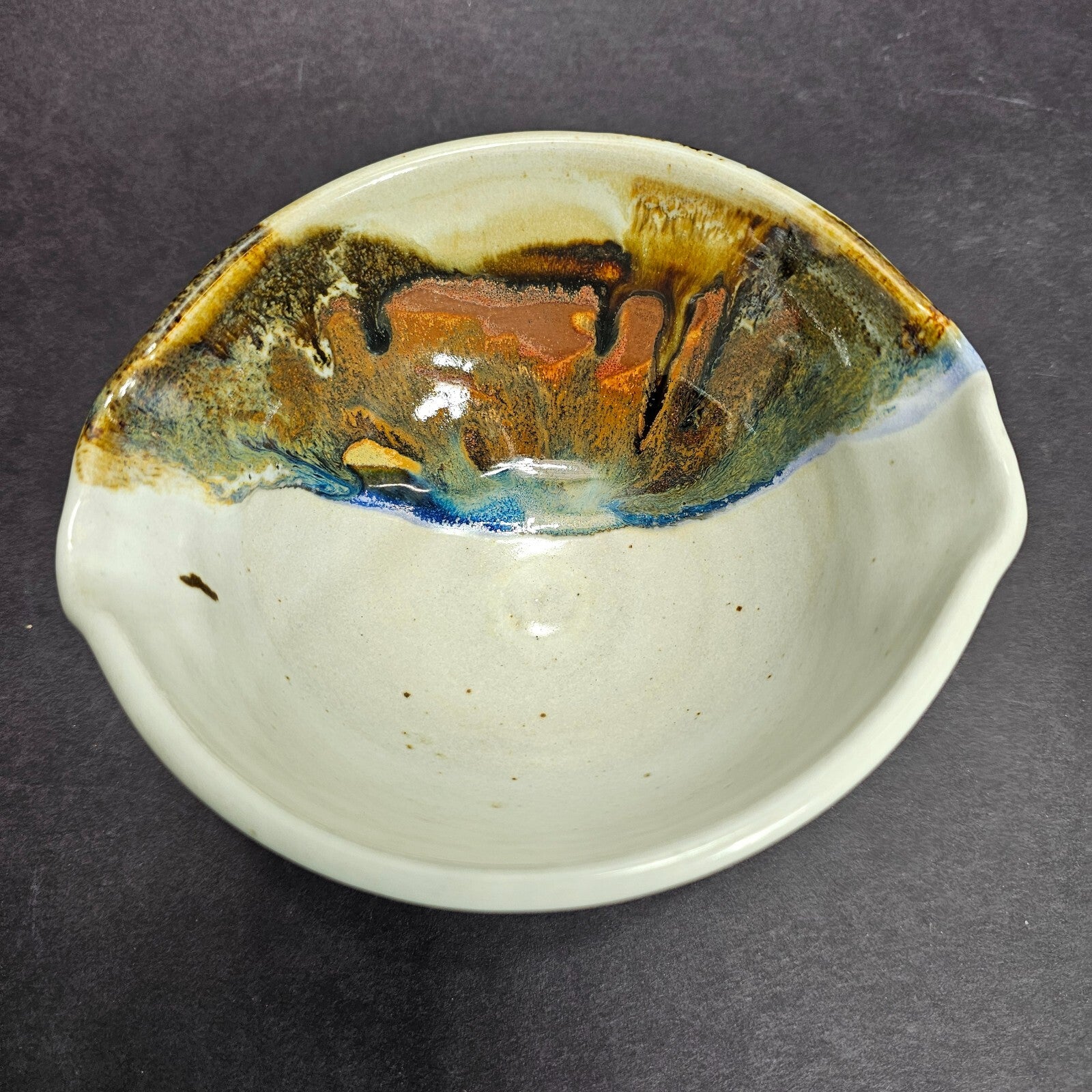 Signed Studio Pottery Bowl - Hand Signed - Mixing Bowl