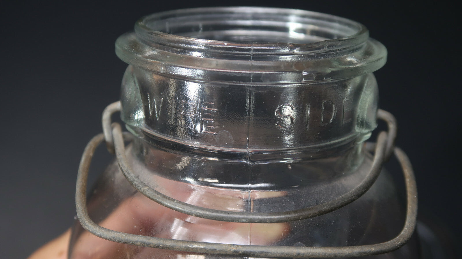 Vintage Ball IDEAL Glass Canning Jar Wire Bail No.9 H10"