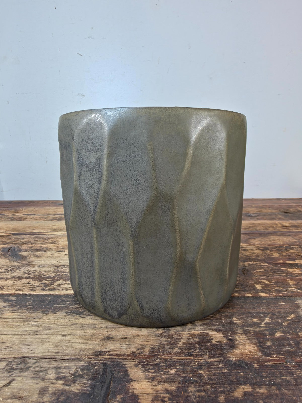 Rolling Greens “Fair Orchid Pot” — Textured Gray Ceramic Planter (7”)