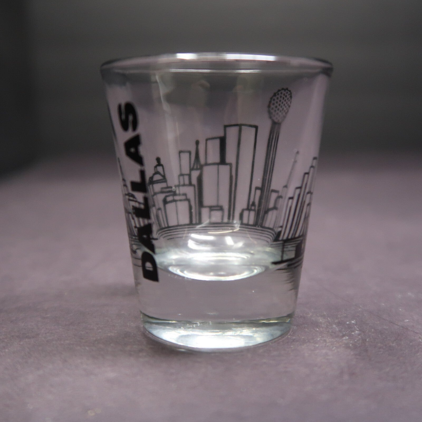 Dallas Texas Skyline Graphics Shot Glass H 2.4"