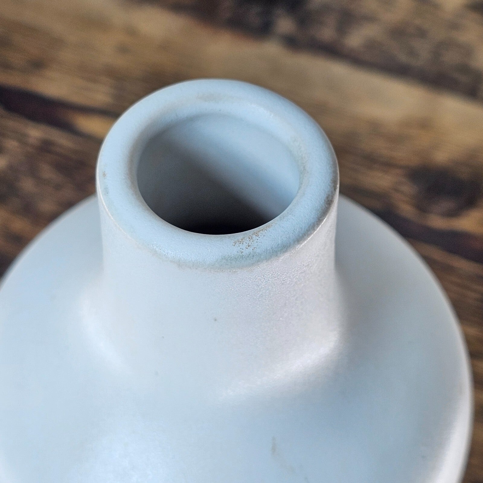 West Elm White Ceramic Vase Bottle 4.25"Diam x 9"H