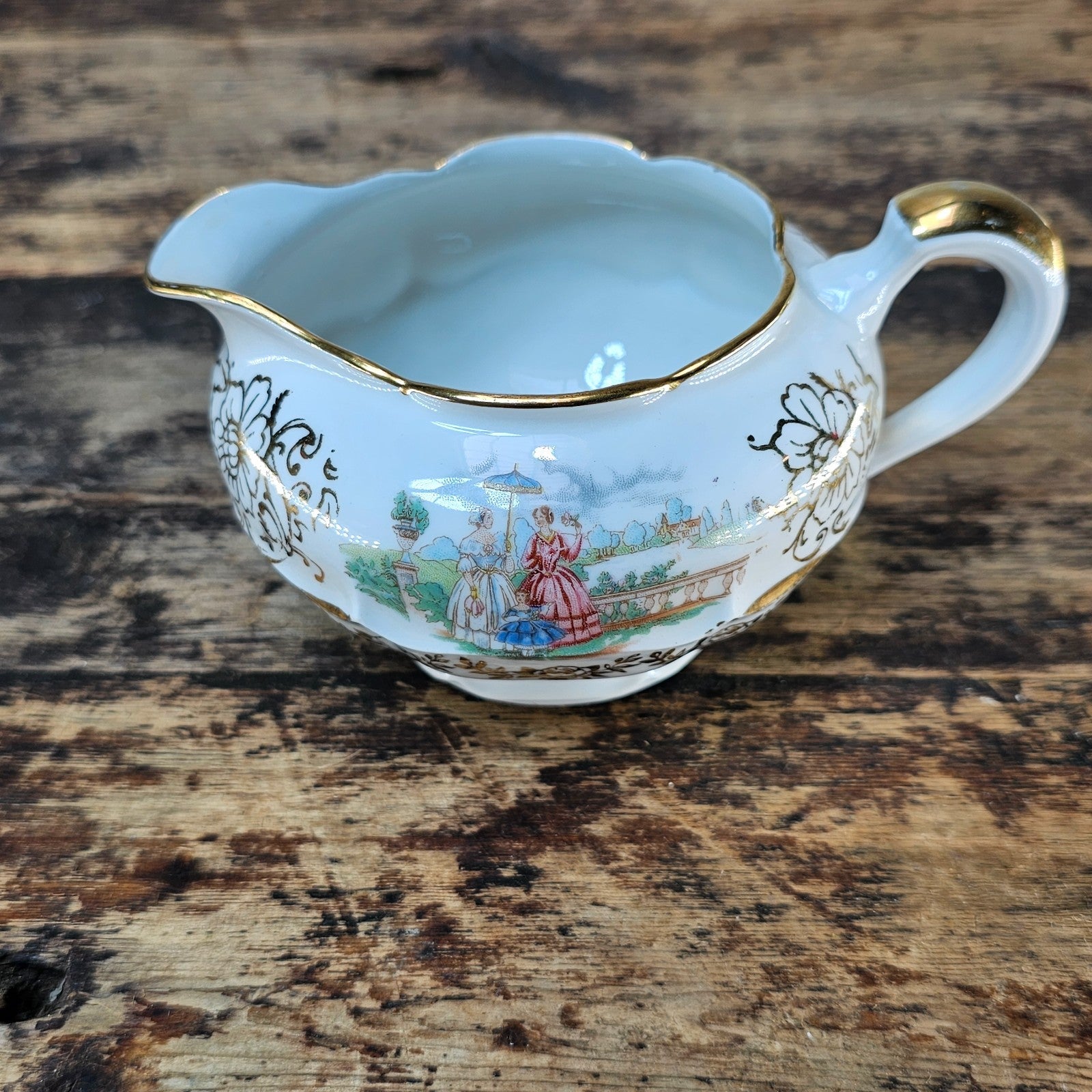 Vintage Haviland Limoges "Noble Ladies" Gold Gilt Tea Set - 5 Pcs