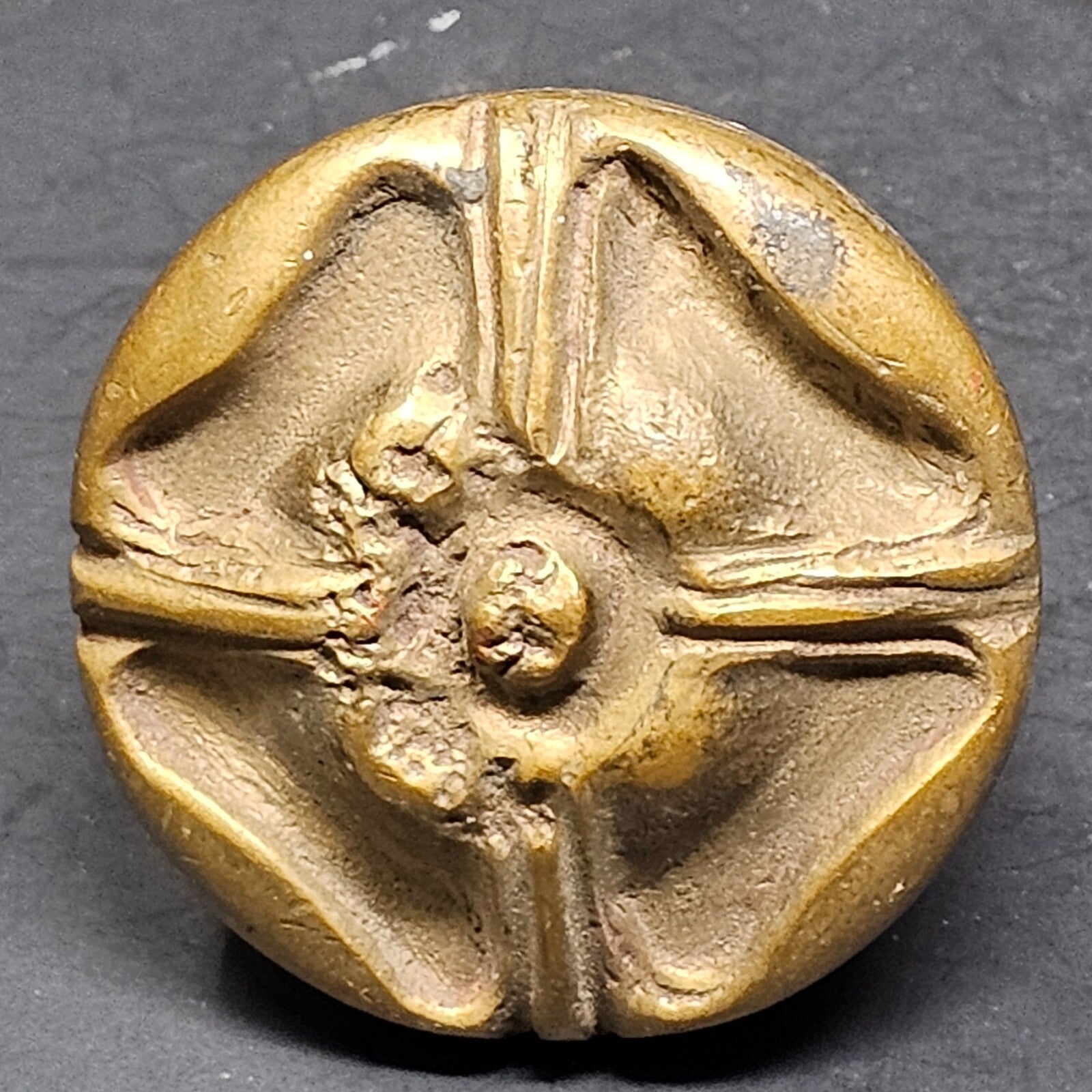 Vintage Single Door Knob Solid Brass (10 oz.)