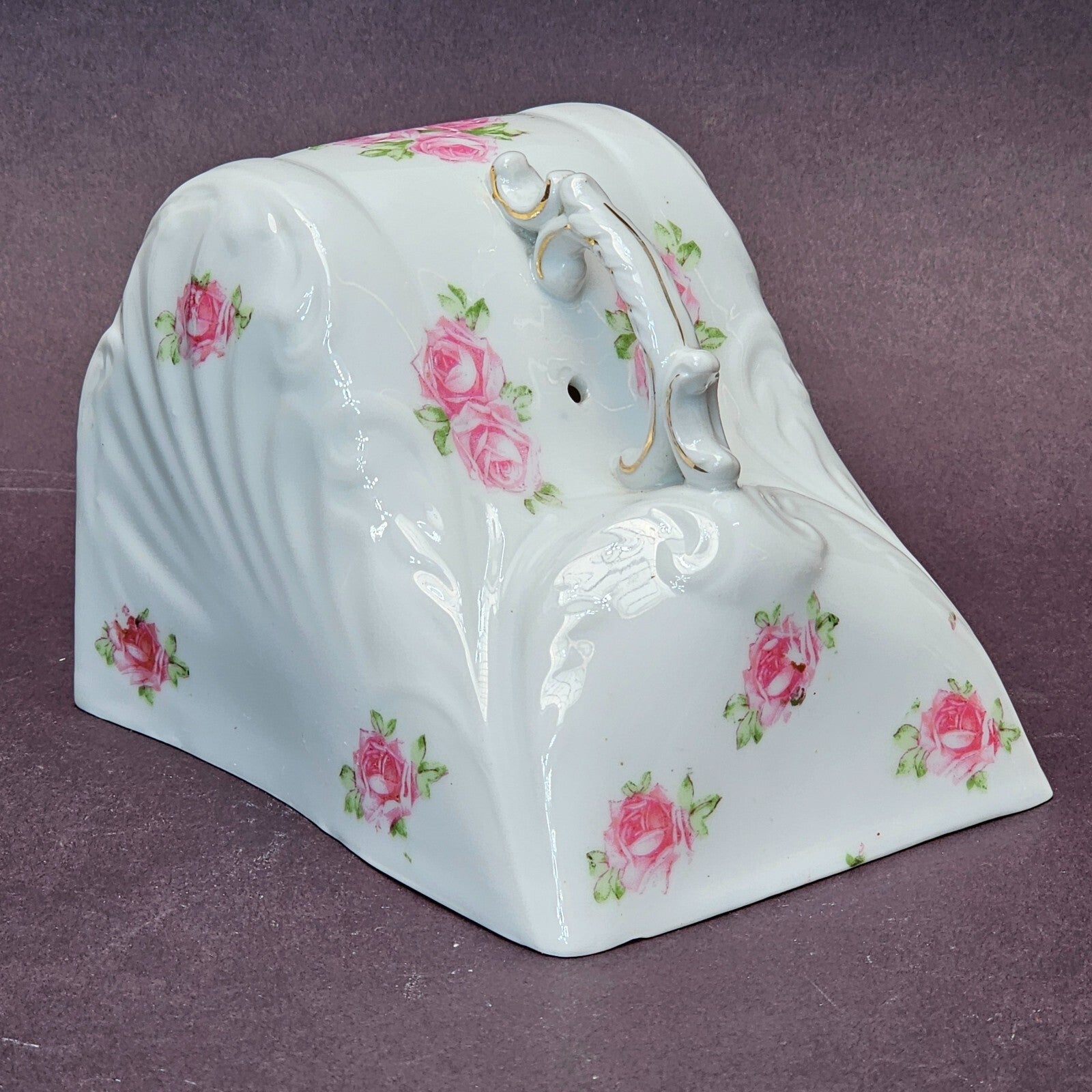 Porcelain Wedge Shaped Cheese Dish Cover (Cover Only)