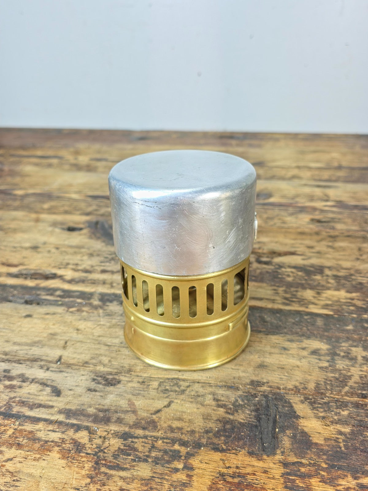 Vintage SVEA 123 brass camping stove — made in Sweden.