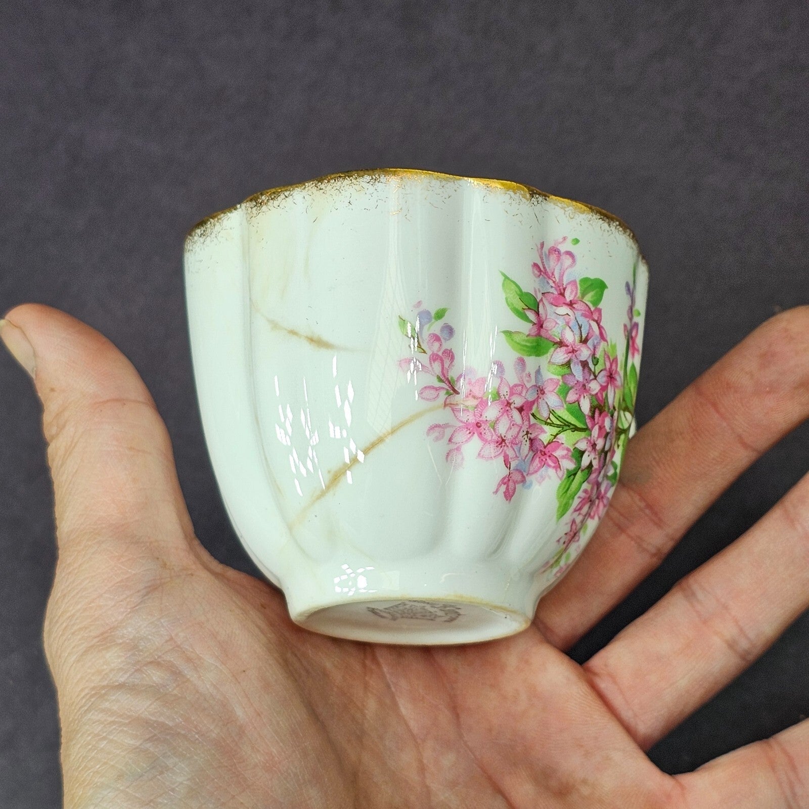 Vintage Taylor and Kent Gold Trim Teacup & Saucer Set From England
