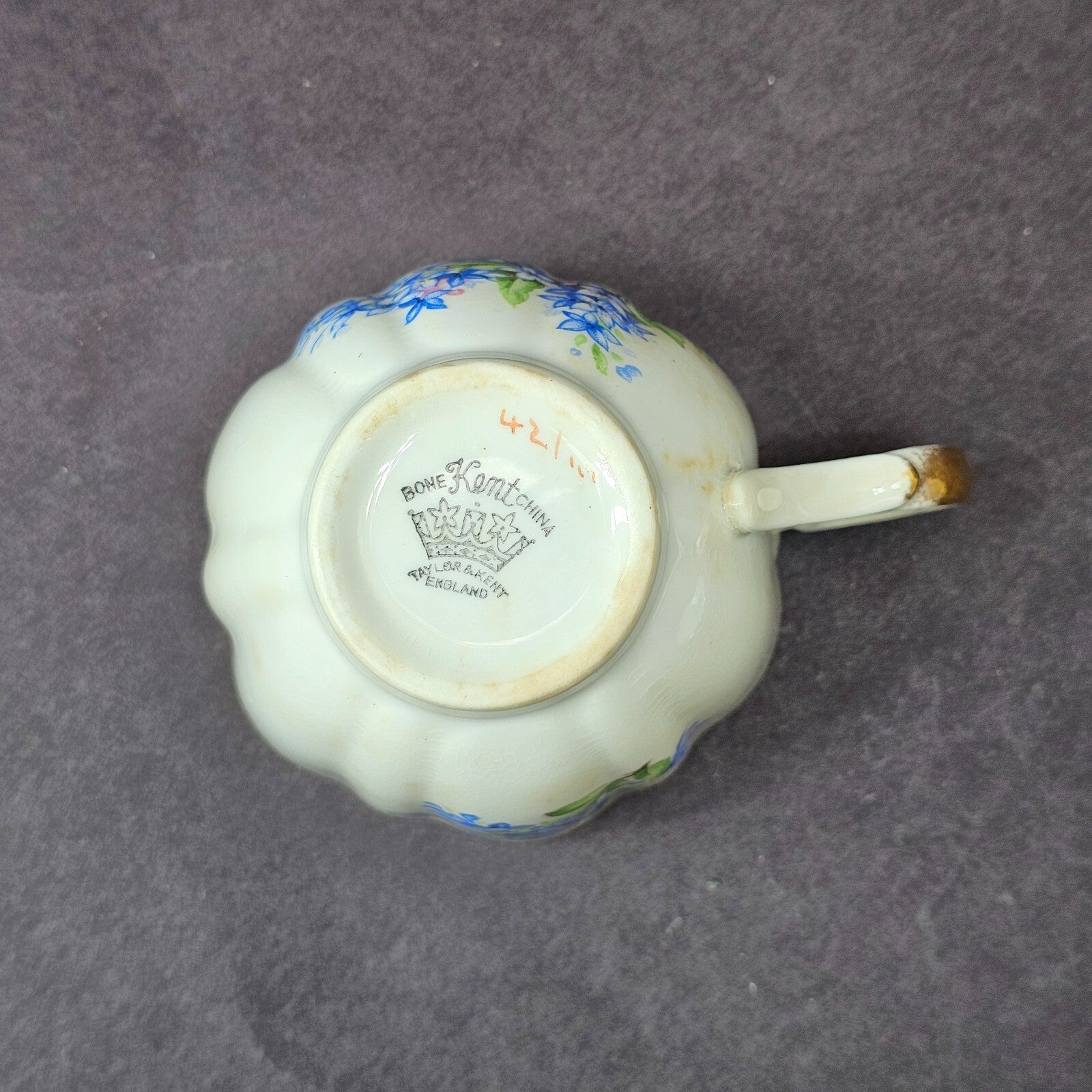 Vintage Taylor and Kent Gold Trim Teacup & Saucer Set From England