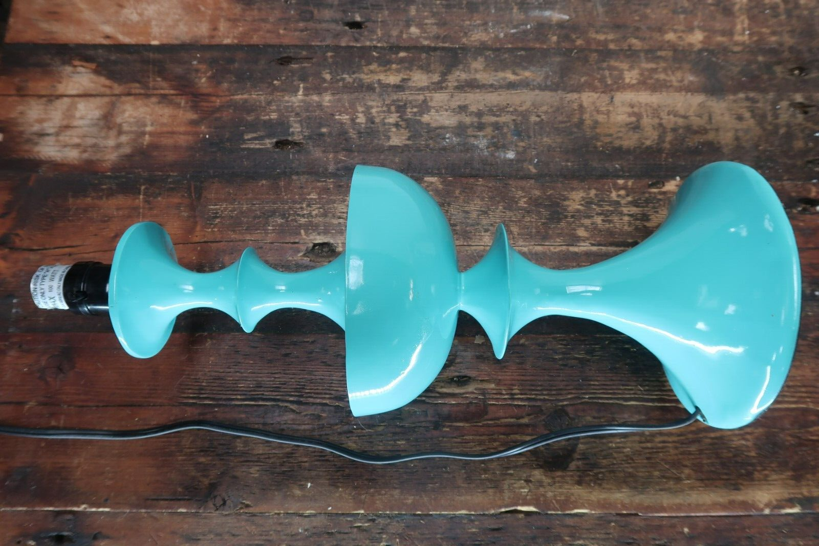 Light Blue Turquoise Table Lamp 13" x 13" x H 25"