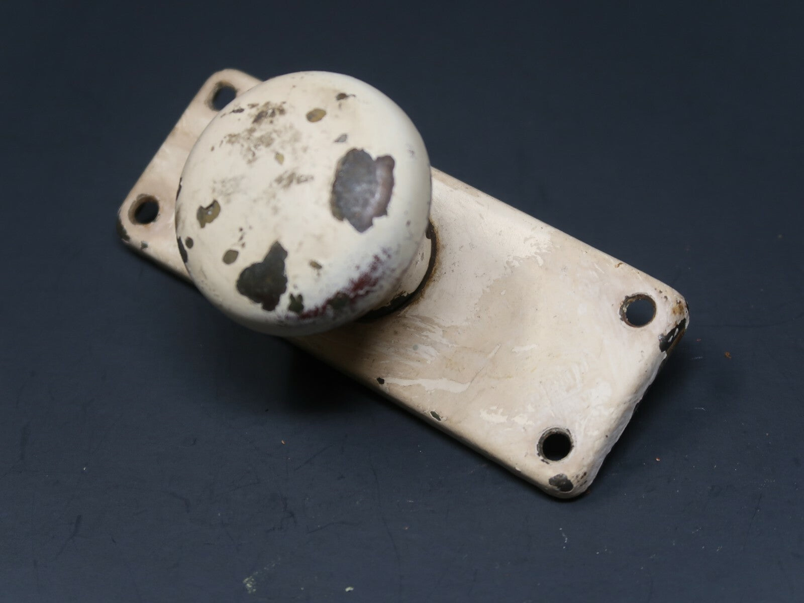 Antique Window Sash Lock Latch Hardware Knob Shabby Chic White (A)