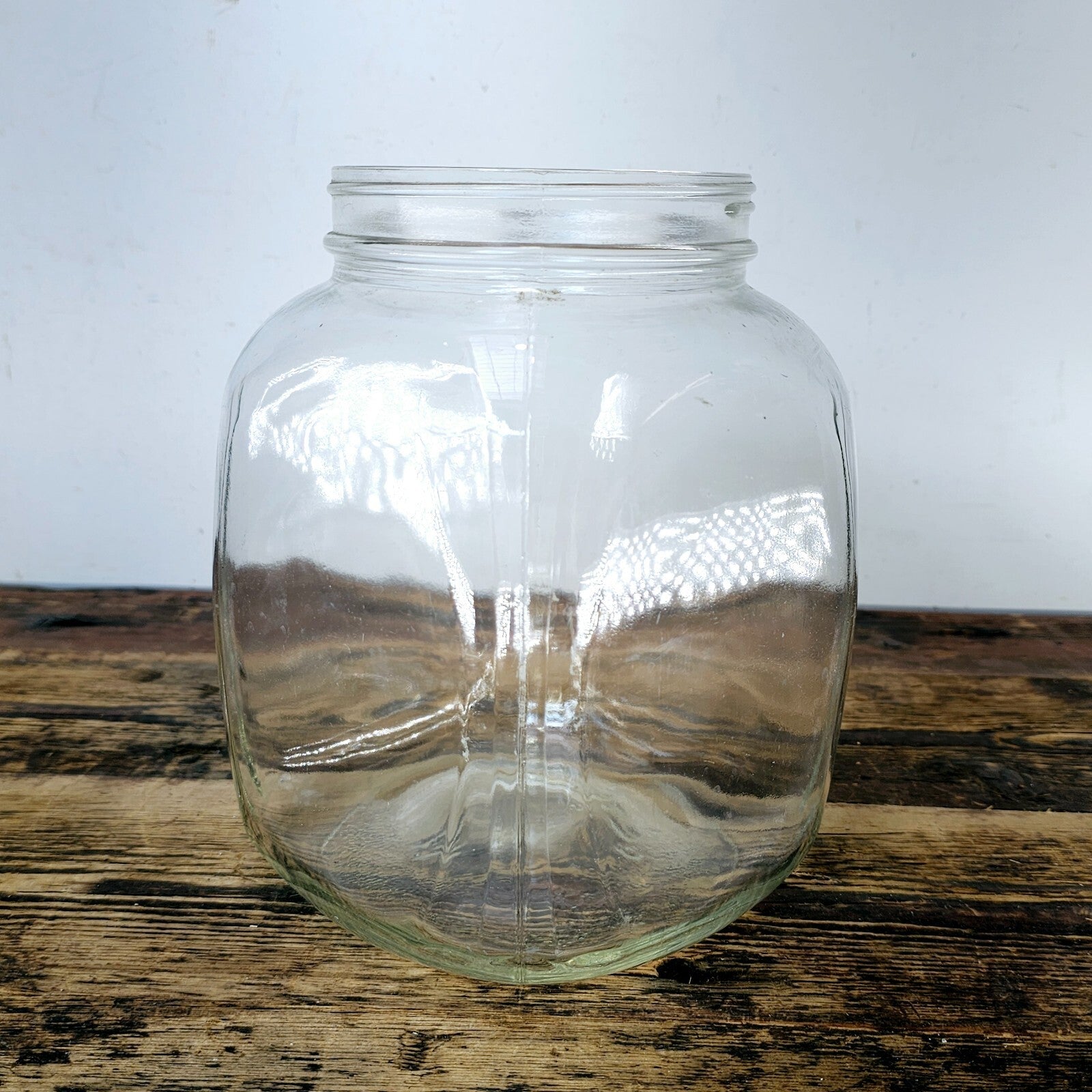 Vintage Hazel Atlas 1 Gal Clear Glass Canister Jar #5238 (No Lid)