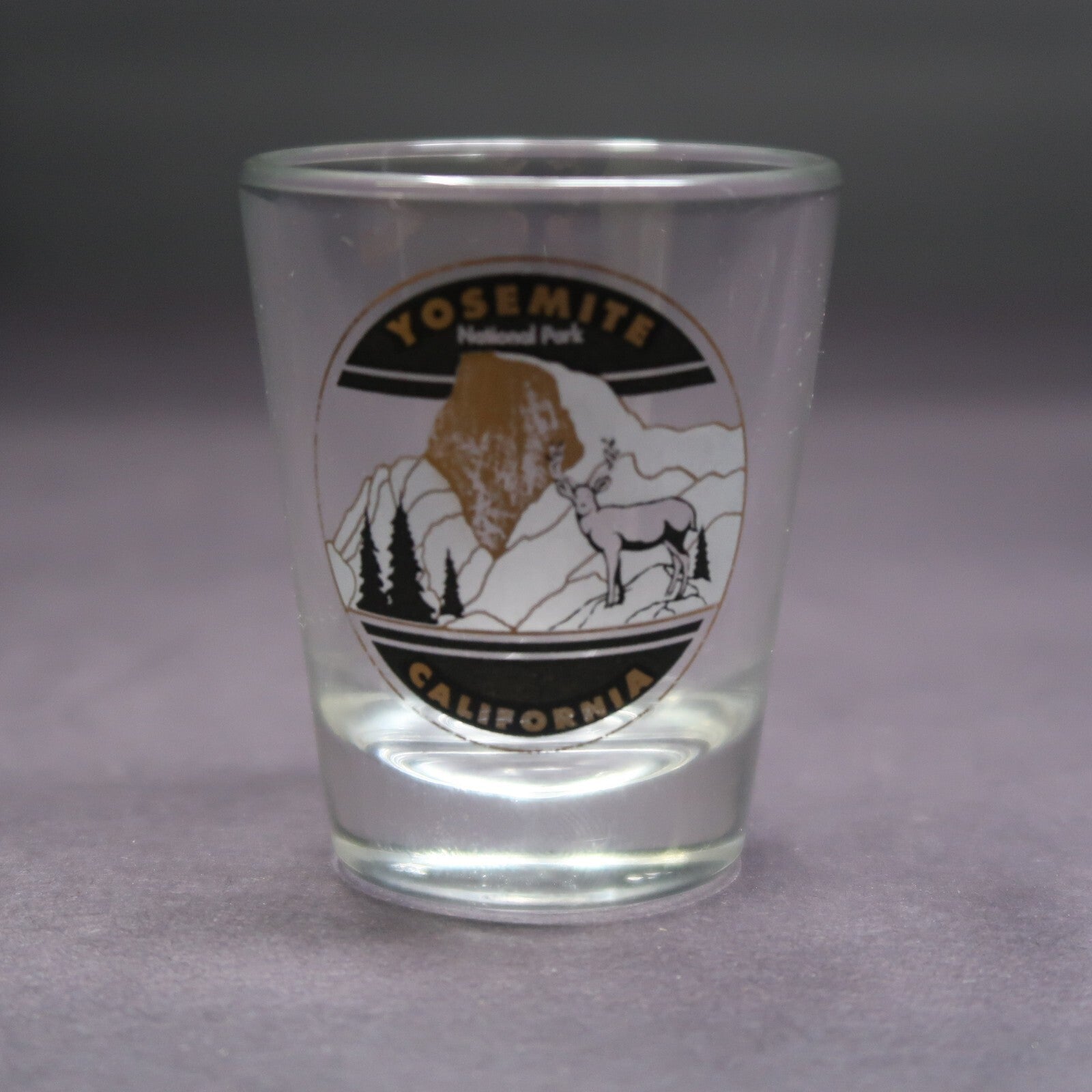 Vintage Yosemite National Park California Shot Glass Deer Made In USA H 2.3"