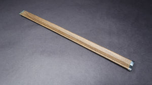 Vintage Cabinet Handle Pull Kitchen Drawer Pull Wood Grain & Chrome 14"